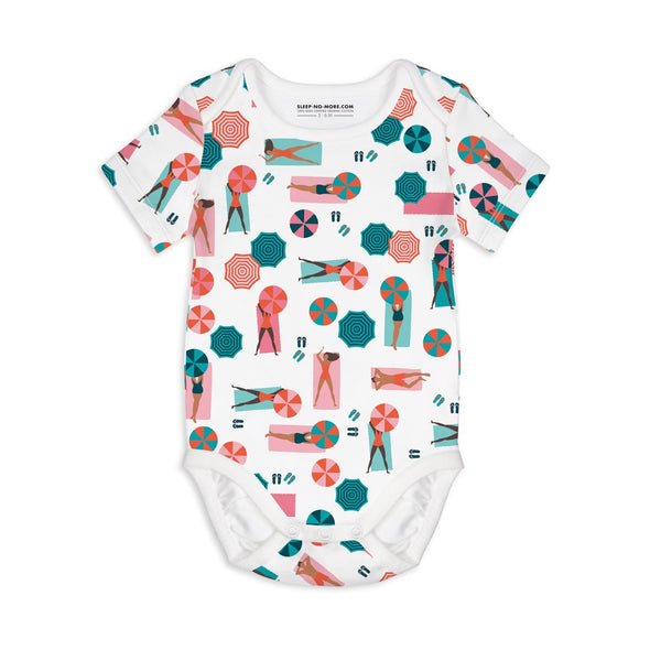 Sleep no more LIFE IS A BEACH Organic S/S Bodysuit -Just too Sweet - Babies and Kids Concept Store