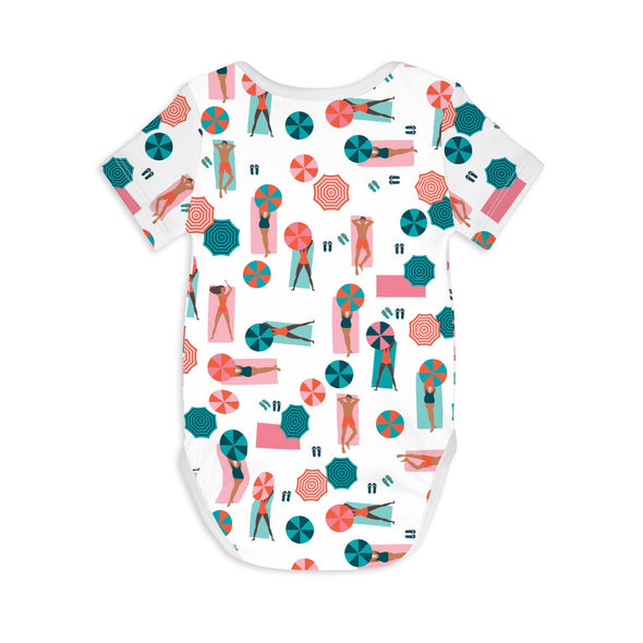 Sleep no more LIFE IS A BEACH Organic S/S Bodysuit -Just too Sweet - Babies and Kids Concept Store