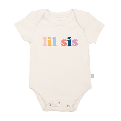finn+emma Organic S/S Bodysuit | Lil Sis -Just too Sweet - Babies and Kids Concept Store