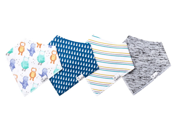 Copper Pearl Organic Baby Bandana Bibs Set | Max (4-pack) -Just too Sweet - Babies and Kids Concept Store