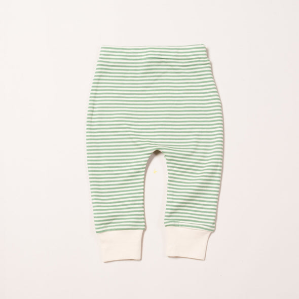 Little Green Radicals Organic Alpine Green Stripe Wiggle Bottoms -Just too Sweet - Babies and Kids Concept Store