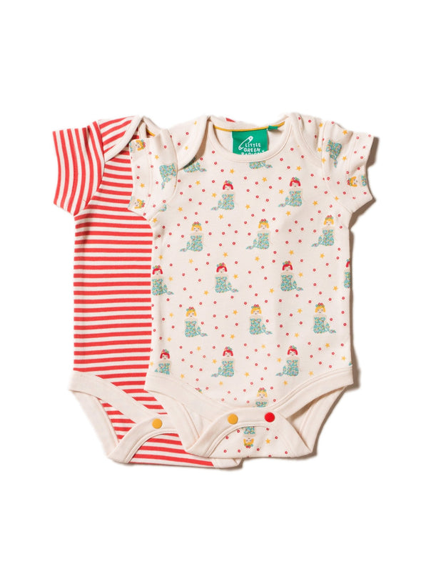 Little Green Radicals Organic Mermaids & The Starfish S/S Baby Body Set -Just too Sweet - Babies and Kids Concept Store