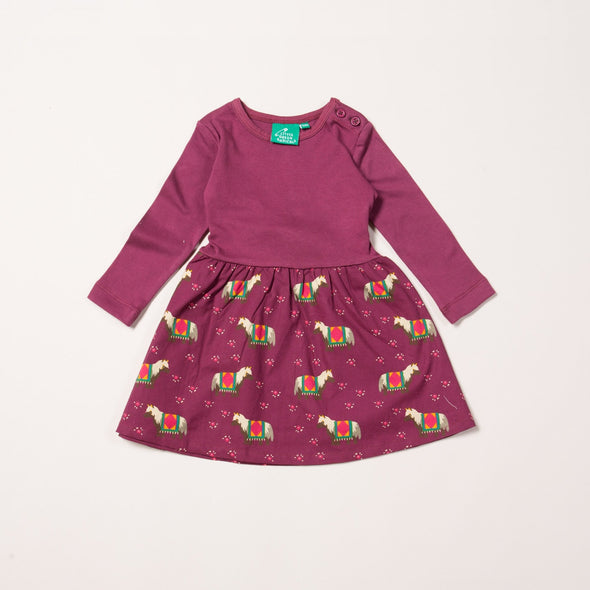 Little Green Radicals Organic Nordic Horses Little Twirler Dress -Just too Sweet - Babies and Kids Concept Store