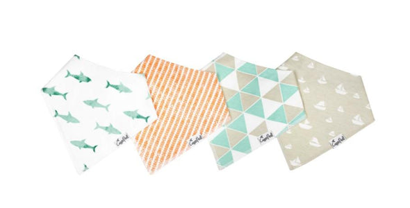 Copper Pearl Organic Baby Bandana Bibs Set | Pacific (4-pack) -Just too Sweet - Babies and Kids Concept Store