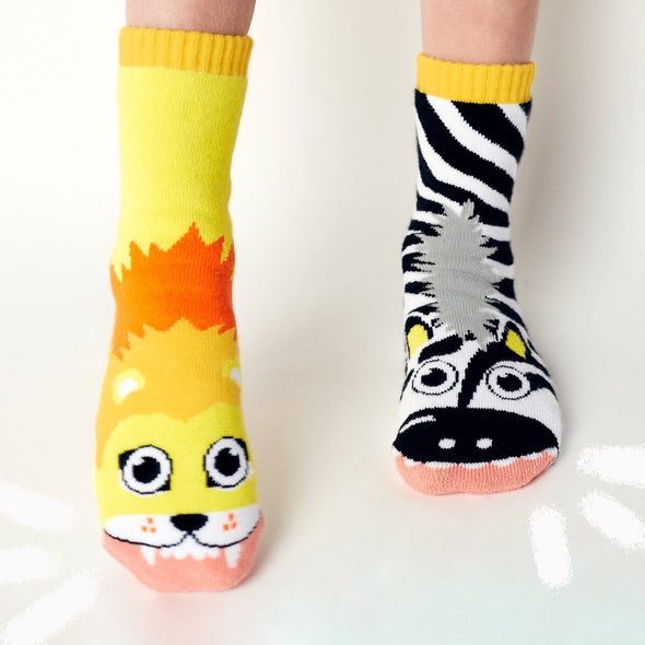 Pals Kids Mismatched Socks | Lion & Zebra -Just too Sweet - Babies and Kids Concept Store