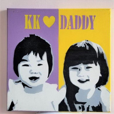 POPDUCTION PopArt Handmade Spray Painting | 30x30cm -Just too Sweet - Babies and Kids Concept Store