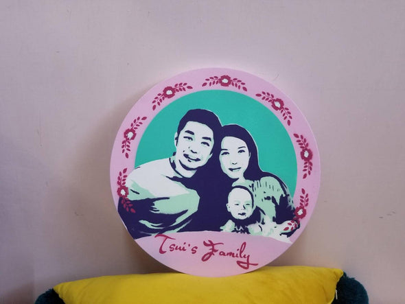 POPDUCTION PopArt Handmade Spray Painting Circle Shape | 30CM -Just too Sweet - Babies and Kids Concept Store