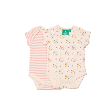 Little Green Radicals Quince Flowers Organic S/S Baby Bodies Set -Just too Sweet - Babies and Kids Concept Store