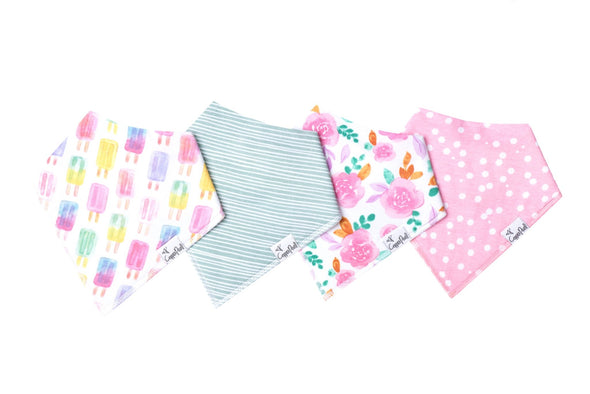 Copper Pearl Organic Baby Bandana Bibs Set | Summer (4-pack) -Just too Sweet - Babies and Kids Concept Store