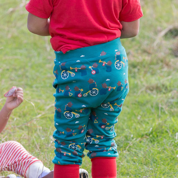 Little Green Radicals The Bear Jamboree Organic Comfy Joggers -Just too Sweet - Babies and Kids Concept Store